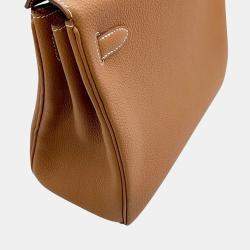 Pre Owned حقيبة هيرمس كلي ريتورني جلد توغو ذهبي مقاس 28