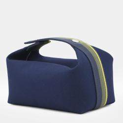 Pre Owned حقيبة هيرميس بريد أ براق قماش مارين بافيليون مقاس بي إم