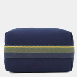 Pre Owned حقيبة هيرميس بريد أ براق قماش مارين بافيليون مقاس بي إم