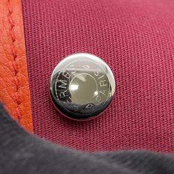 مملوكة مسبقًا Hermes Garden Party TPM Burgundy, Orange Toile H Canvas Negonda Calfskin Leather Tote Bag