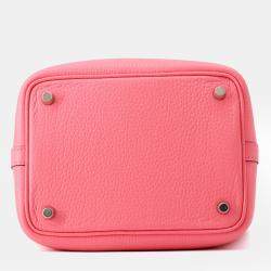 Pre Owned حقيبة هيرمس بيكوتين 18 توريلون كليمونس روز أزاليا قفل