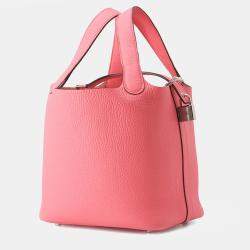 Pre Owned حقيبة هيرمس بيكوتين 18 توريلون كليمونس روز أزاليا قفل