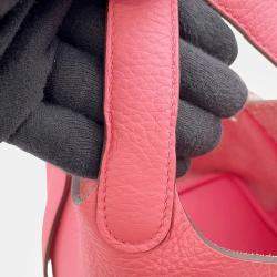 Pre Owned حقيبة هيرمس بيكوتين 18 توريلون كليمونس روز أزاليا قفل