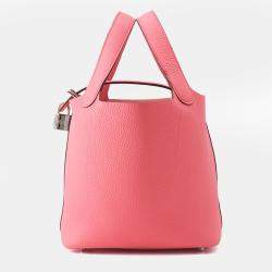 مملوكة مسبقًا حقيبة هيرمس بيكوتين 18 توريلون كليمونس روز أزاليا قفل