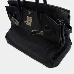 Pre Owned Hermes Birkin Black Togo Leather Size 30