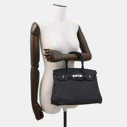 Pre Owned Hermes Birkin Black Togo Leather Size 30