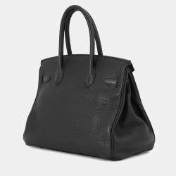 Pre Owned Hermes Birkin Black Togo Leather Size 30