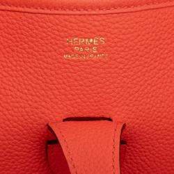 Pre Owned Hermes Orange Clemence Evelyne III 29