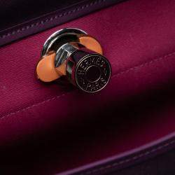 Pre Owned حقيبة هيرمس هيرباج زيب توال بني بنفسجي 39