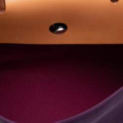 Pre Owned حقيبة هيرمس هيرباج زيب توال بني بنفسجي 39