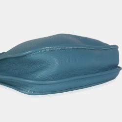 Pre Owned Hermès Blue Jean Clemence Evelyne III PM PHW