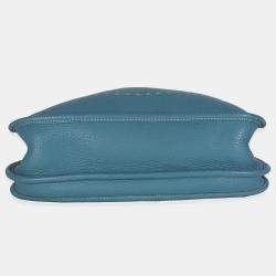 Pre Owned Hermès Blue Jean Clemence Evelyne III PM PHW