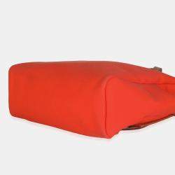 مملوكة مسبقًا Hermes Orange Mecano Fauve Military Toile Vache Hunter Herbag Backpack