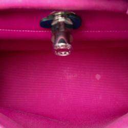 مملوكة مسبقًا حقيبة هيرمس هرباج زيبل قماش وردي أزرق 31