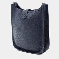 Pre Owned Hermes Blue Clemence Evelyne TPM