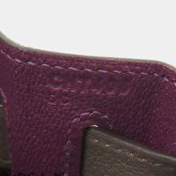 Pre Owned حقيبة هيرمس كيلي رتورن إيفركالور طلب خاص بني بنفسجي 28