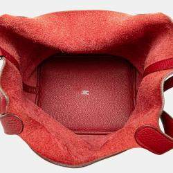 Pre Owned Hermes Red Clemence Picotin Lock 22