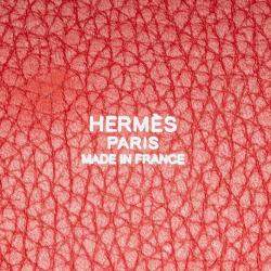 Pre Owned Hermes Red Clemence Picotin Lock 22