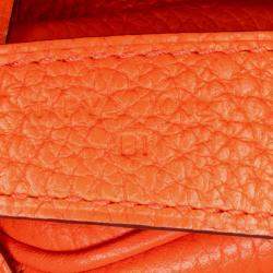 Pre Owned Hermes Orange Clemence Lindy 34