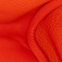 Pre Owned Hermes Orange Clemence Lindy 34