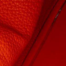 Pre Owned Hermes Orange Clemence Lindy 34