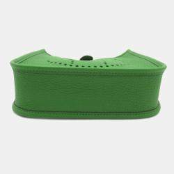 مملوكة مسبقًا حقيبة هيرمس إيفلين حجم صغير جلد كليمونس أخضر