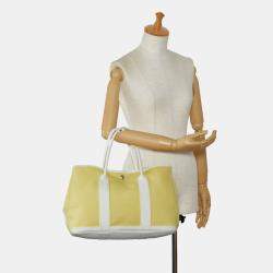 مملوكة مسبقًا Hermes White Yellow Toile and Negonda Garden Party 36