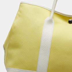 مملوكة مسبقًا Hermes White Yellow Toile and Negonda Garden Party 36
