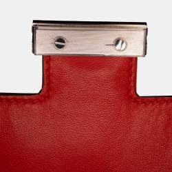 Pre Owned Hermes Red Mini Tadelakt Constance 18