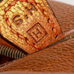 Pre Owned حقيبة هيرمس بلوم إيلان 28 جلد شيفر كورو مانديل برتقالي معدني