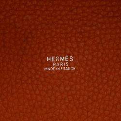 Pre Owned Hermes Orange Clemence Picotin Lock 22