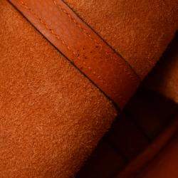 Pre Owned Hermes Orange Clemence Picotin Lock 22