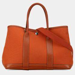 مملوكة مسبقًا Hermes Orange Toile and Negonda Garden Party 30