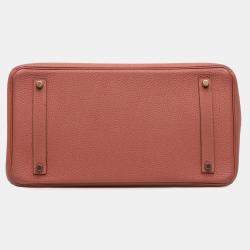 مملوكة مسبقًا Hermes Gold Pink Togo Birkin Retourne 35