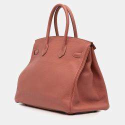 مملوكة مسبقًا Hermes Gold Pink Togo Birkin Retourne 35