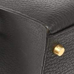Pre Owned Hermes Black Ardennes Kelly 35 Sellier 2way Handbag