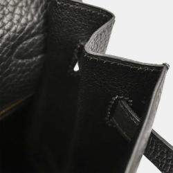 Pre Owned Hermes Black Ardennes Kelly 35 Sellier 2way Handbag