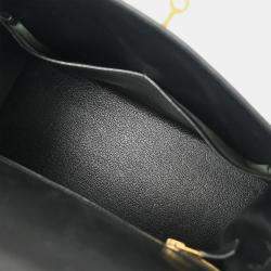 مملوكة مسبقًا حقيبة هيرمس كيلي سيلير 82 بيج أسود تويل إتش بوكس عجل بطريقة حمل ثنائية