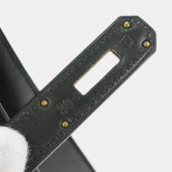 مملوكة مسبقًا حقيبة هيرمس كيلي سيلير 82 بيج أسود تويل إتش بوكس عجل بطريقة حمل ثنائية