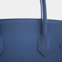 Pre Owned Hermes Bleu Azur Togo Birkin 30