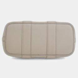 Pre Owned Hermes Garden Party 23 Grey Negonda Calfskin Leather Tote Bag