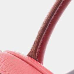 Pre Owned Hermes Lindy 30 Rouge Garance Taurillon Clemence Leather Shoulder Bag