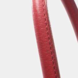 Pre Owned Hermes Lindy 30 Rouge Garance Taurillon Clemence Leather Shoulder Bag