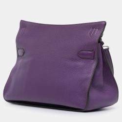 Pre Owned Hermes Purple Clemence Jypsiere 34