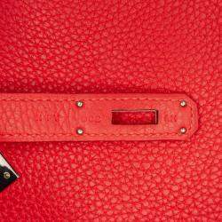 مملوكة مسبقًا Hermes Red Clemence Jypsiere 28