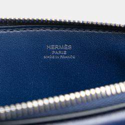 Pre Owned Hermes Blue Tadelakt Kelly Cadena Handbag
