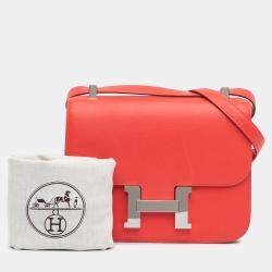 Pre Owned Hermes Orange Epsom Constance 24