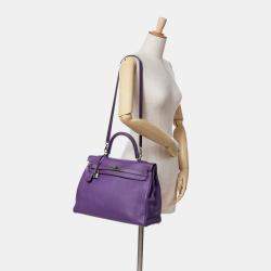 Pre Owned حقيبة هيرمس كيلي ريتورن 35 جلد توغو بنفسجي