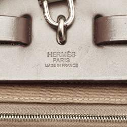 مملوكة مسبقًا Hermès Herbag 31 Khaki/Brown Canvas and Leather Bag