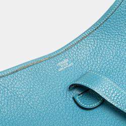 مملوكة مسبقًا Hermes Blue Clemence Evelyne II GM